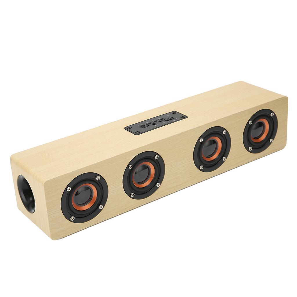 Wooden   Speaker Stereo Hands   Calling Heavy Bass Desktop Wireless Speaker for Cellphone Computer