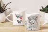 Shar Pei - Cup with a Dog, Adorable Cup with a Heart-shaped Handle, Universal Gift from the Art-Dog Brand