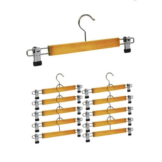 

10 Pieces - Clothes Hanger Wooden Hanger Peg Skirt Hanger 36 cm