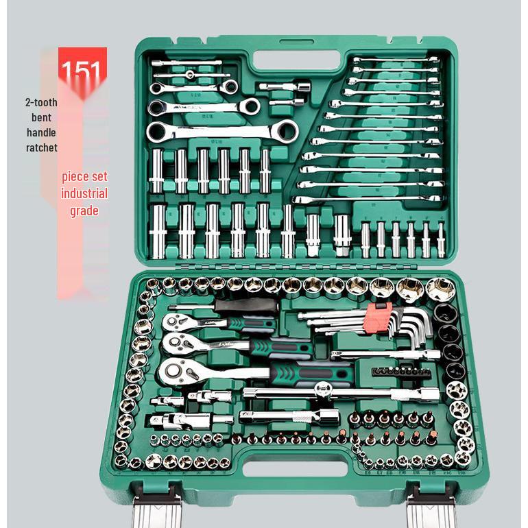 4S Car Repair Tool Set: Socket Wrench Ratchet & Small Tool Box