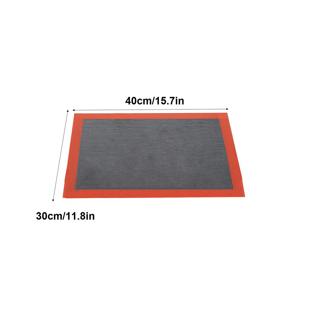 40x30/60cm Silicone Pastry Mat, Non-Slip Reusable Baking Sheet w/ Measurement Marks, Heat Resistant Oven Liner for Cake, Bread