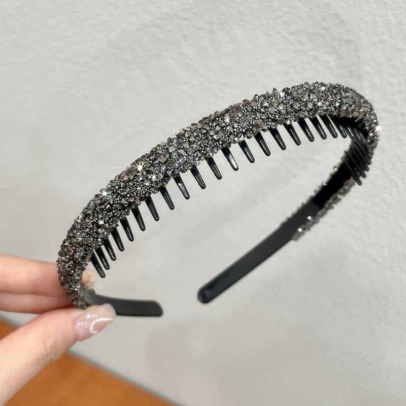 Diamond Non-Slip Headband for Women - 2024 Style for Taming Bangs and Short Hair.