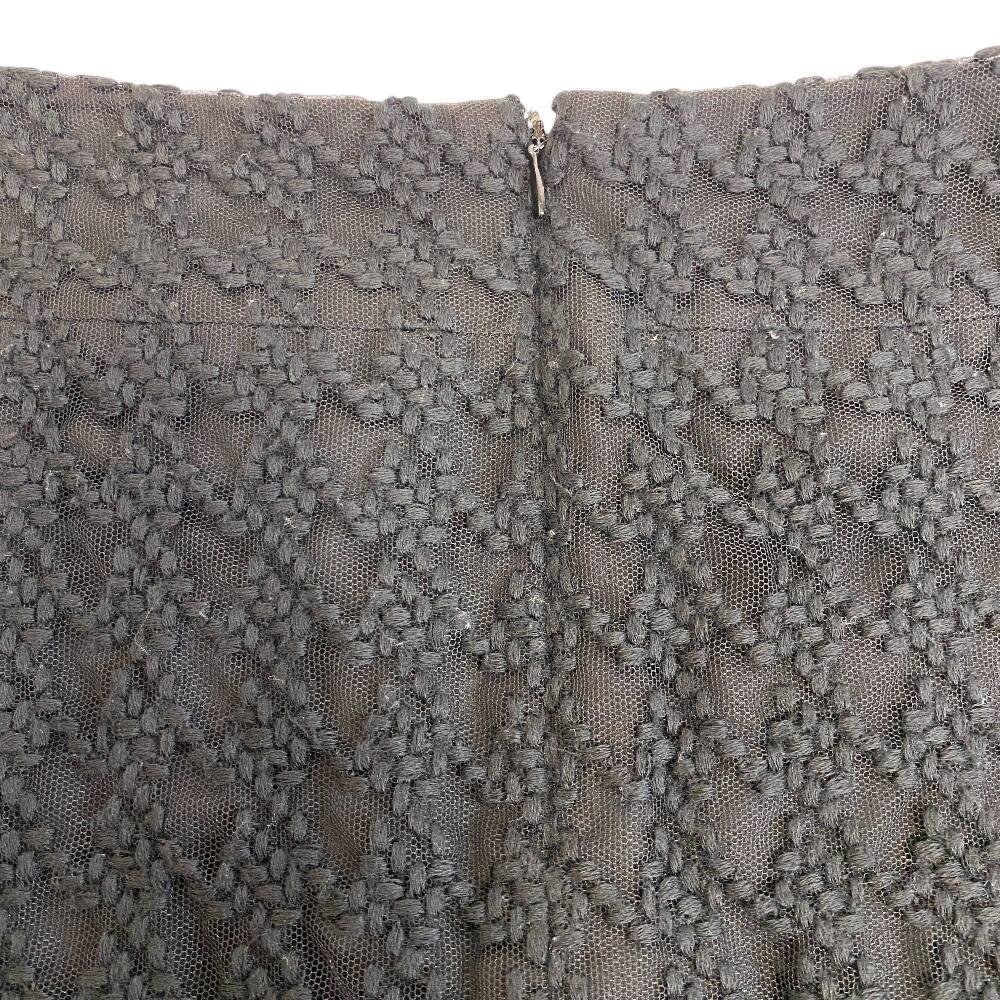 CHANEL P24980V15543 wool skirt black wool Used