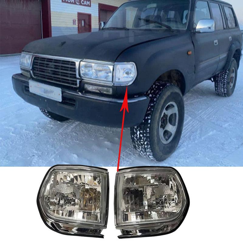 2Pcs Car Turn Signal Light Corner Lamp For Toyota Land Cruiser FJ80 LC80 1992