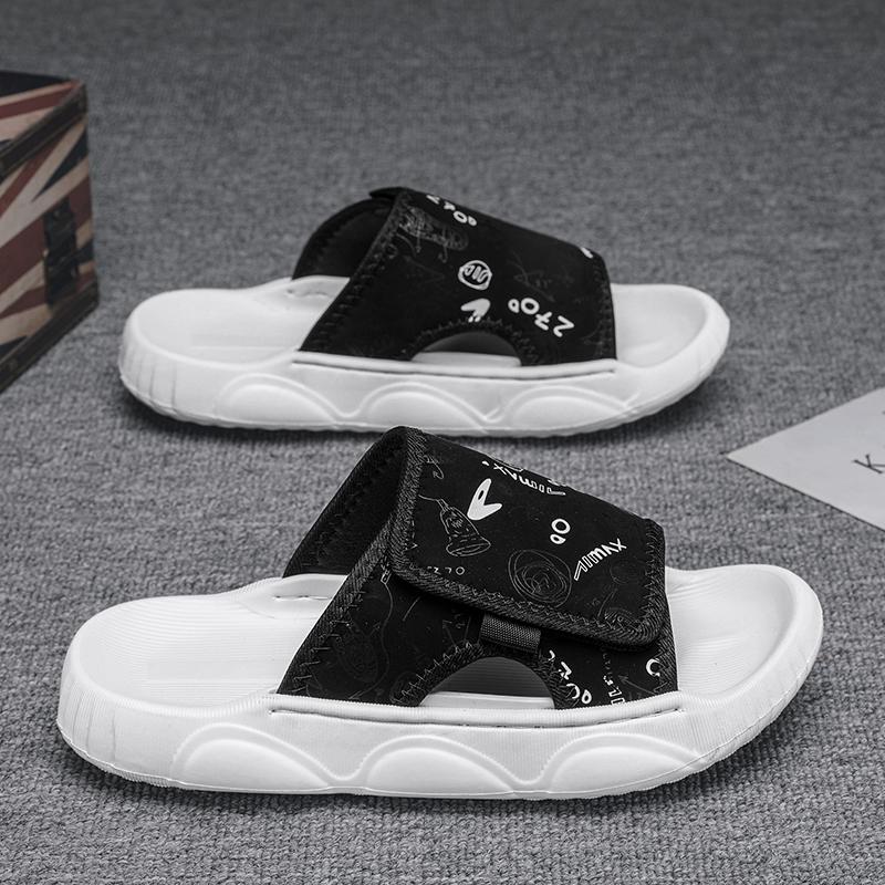 Fashion Beach Summer Shoes High Quality Cool Slippers For Men New Trendy Soft Sole Anti Slip EVA Fashionable Wearing Slippers