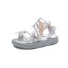 Girls Sandals with Lace Butterfly Children Beach Shoes Open Toes Soft Sole 2025 Summer New Kids Princess Shoes Non-slip Trendy