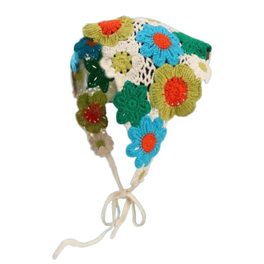 Crochet Hair Bandana Headbands Hair Styling Decor Headscarf Head Kerchief