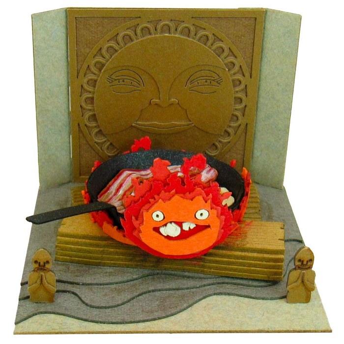 Sankei Studio Ghibli Mini Howl's Moving Castle Calcifer & Bacon Egg Papercraft Model MP07-33.