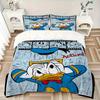 Set Biancheria da Letto Design Azione Striscia Film Film di Paperino, Include 1 Copripiumino e 2 Federe, Senza Imbottitura, Morbido e Confortevole