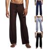 Pantalones de hombre de color liso, cintura baja, cintura elástica, pantalones de yoga frescos para correr