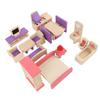 Wooden Simulation Toy Solid Wood Children Play House Small Furniture Toy Set for Children