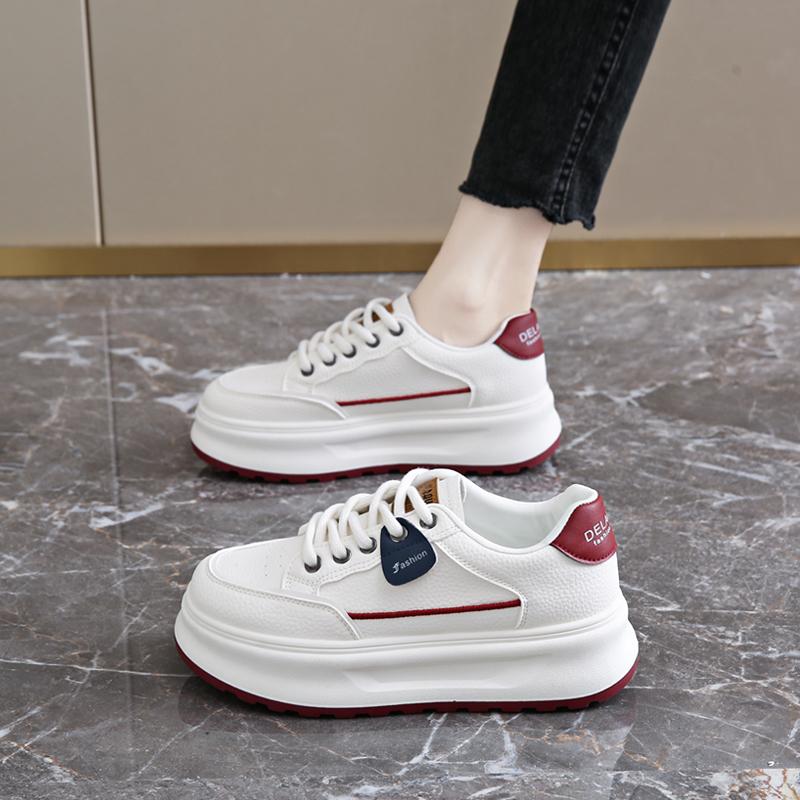 New spring heightening sneakers size thick baseplate shoes 34 красный