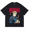 230 Gsm 100% Cotton Jujutsu Kaisen V60 Nanami Print Unisex Heavy Cotton T Shirt