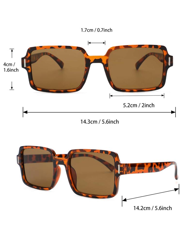 5Pcs Unisex Geometric Fashion Subglasses For Cool Outdoor Travel Daily Life