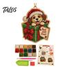 Creative Craft Activities for Families Christmas Hanging Faux Pearl Art Kit Adult, DIY Bead Crafting Supplies Painting Ornament, Handmade Holiday Set