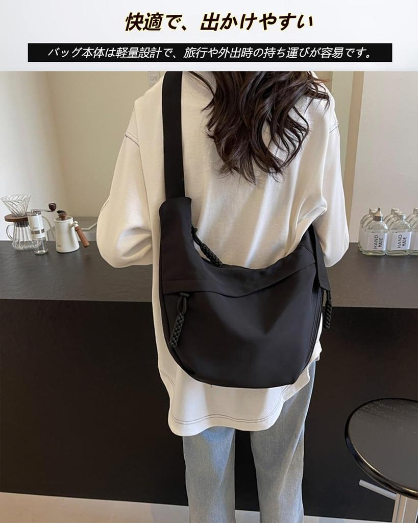 Ruenfon Shoulder Crossbody Large Perfect for and Business Popular and Stylish Bag, Bag, Capacity, Waterproof, Water-Resistant Zipper, Lightweight,