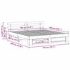 White Bed Frame with Headboard 180 x 200 cm Solid Pine Wood