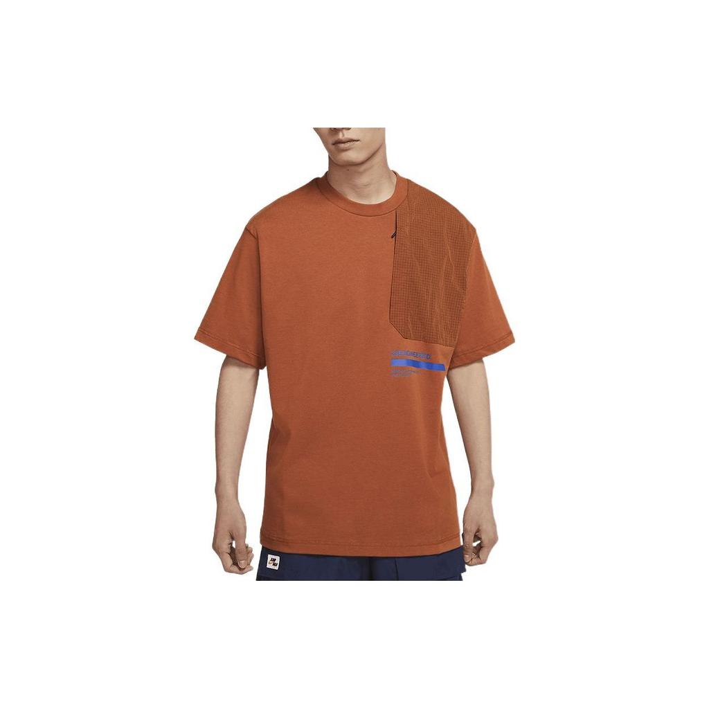 Jordan T-shirts Homme Marron Col Rond Coupe Droite Modérée DM3216-220
