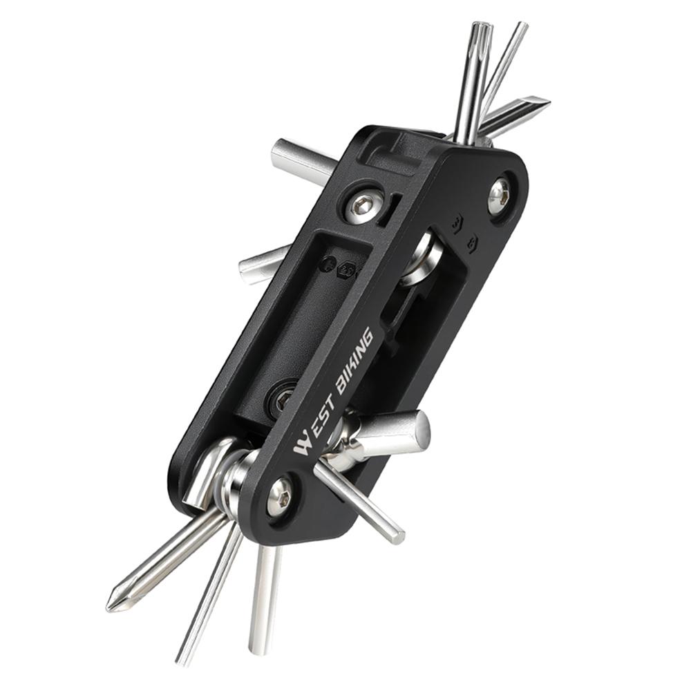 WEST BIKING YP0719488 10 in 1 Multitool for Bicycle Repair Kit Portable Screwdriver Hex Wrench Cycling Equipment