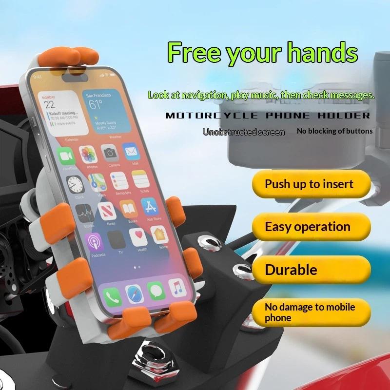 360° Rotatable Bike Phone Holder Shockproof Universal Mount With Secure Non-Slip Grip For Mountain Road Cycling Electric Bicycle