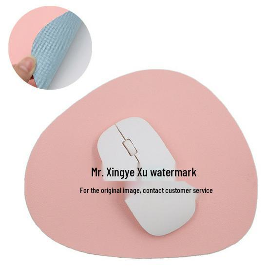 Minimalist Japanese & Korean Waterproof PU Leather Mouse Pad - Non-Slip, Solid Color for Home or Office.