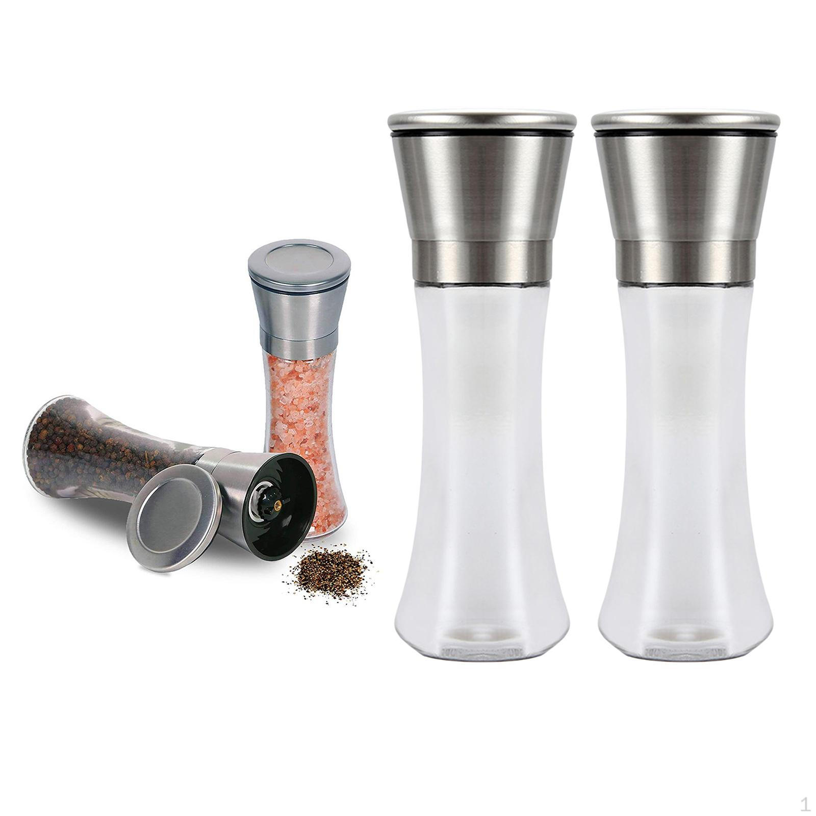 

and Pepper Mill Set Glass Shakers Coarse Grinding Seasoning Bottle Spice containers for High