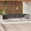 VidaXL Solid Pine Wood Garden Lounge Set 8 Pcs with Cushions Patio Furniture Outdoor Furniture Garden Furniture 3096437