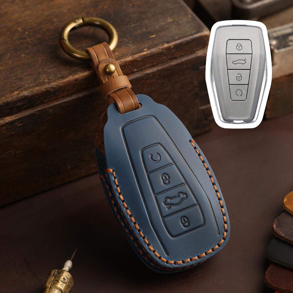 The first layer of cowhide car key cover is suitable for Geely Emgrand gs Xingyue Boyue Xingrui icon Colorful Vision leather