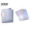 11-hole Binder Document Bag 11 Hole Expandable Folders for 2/3/4 Ring Pouch, Plastic Envelopes Soft Color File Organizers Pocket with Snap