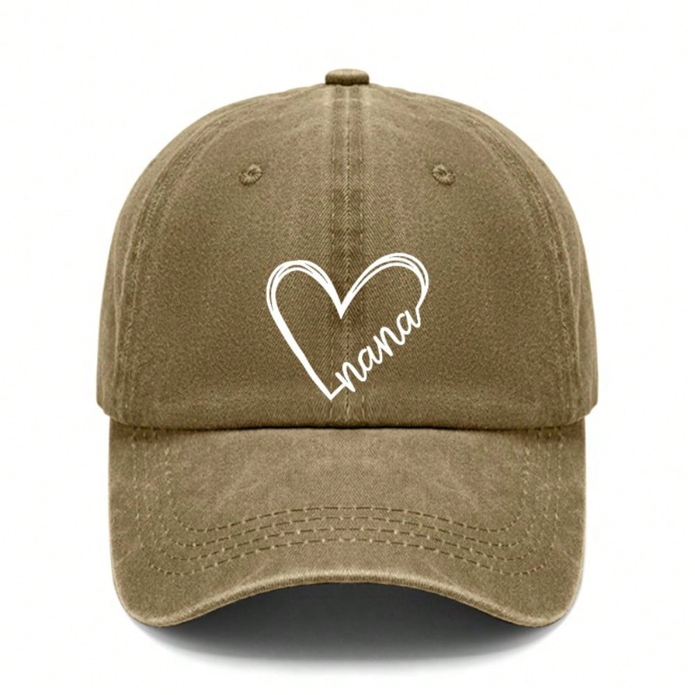 Unisex Nana Print Baseball Cap | Soft Fabric Adjustable Curved Brim Casual Streetwear Baseball Hat For Mother's Day Gift
