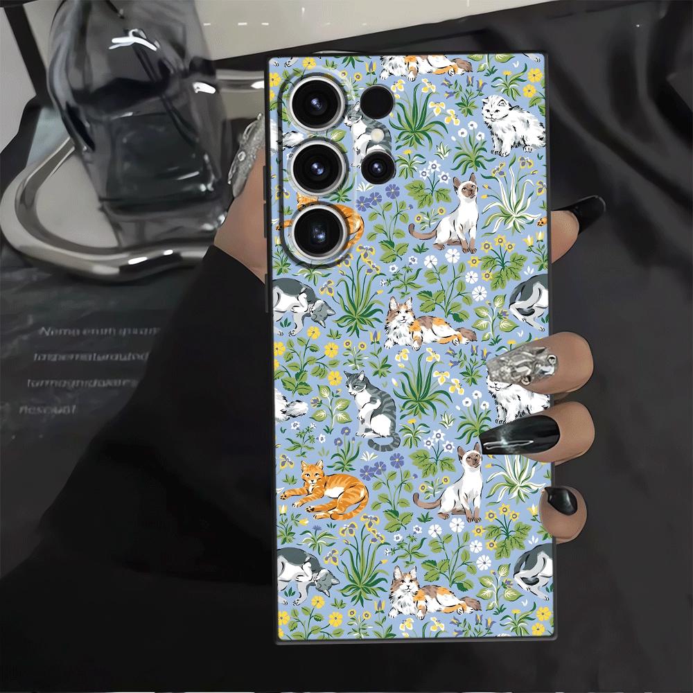 Cartoon Flower Animals Case for Samsung Galaxy S25 S23 Note 20 8 9 10 S10 S9 S24 Plus S26 S21 FE S20 Ultra Funda Phone Cover