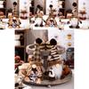 Christmas Coffee Bean Santa Claus Gnome Figurine With Polyester Fabric For Holiday Home Decor