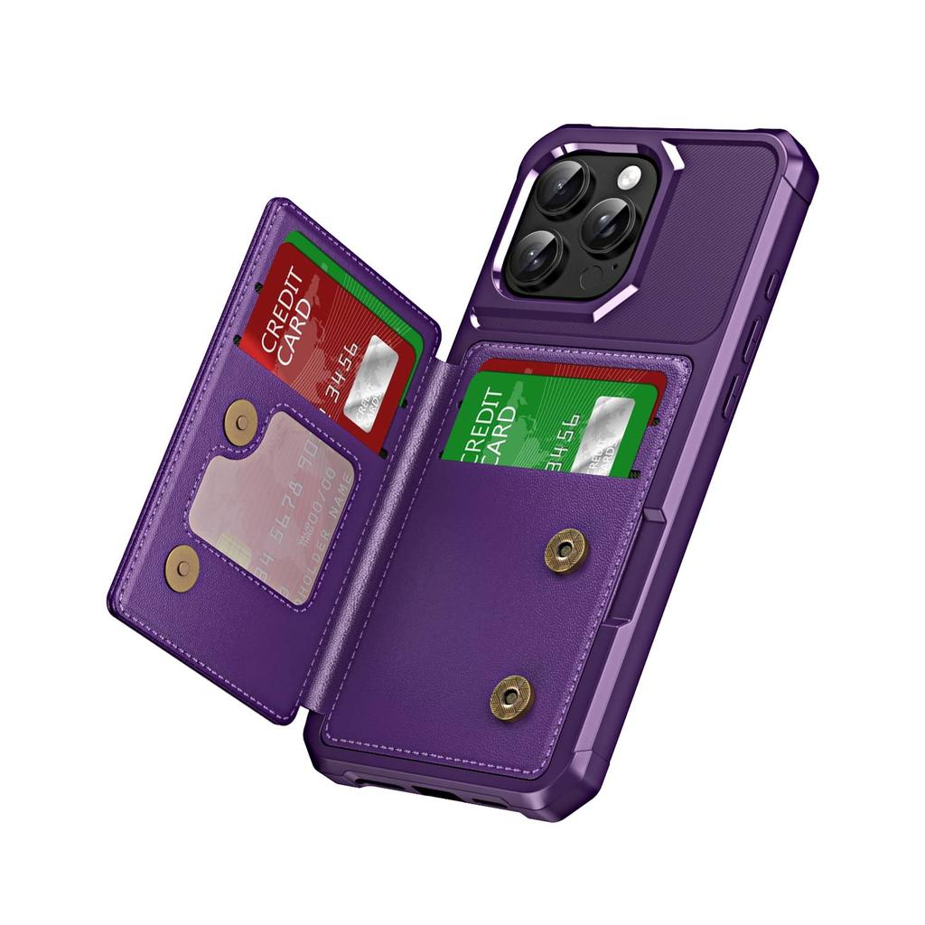 For iPhone 16 15 14 13 12 11 Pro Max XR Wallet Case with Card Slot, Folio Flip RFID Blocking Protective Phone Cover with Stand