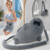 Soft Fluffy Cute Seal Shoulder Bag Lightweight Adjustable Straps Crossbody Bag Cartoon Fabric Handbag Women's Accessories