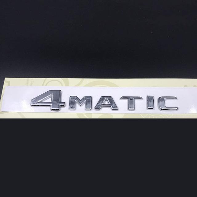 3D ABS Černá Stříbrná Logo 4MATIC Znak Odznak na blatník Odznak kufru pro příslušenství 4MATIC Stikcer