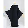 Ramadan Eid Weiche Crepe Khimar Batwing Abaya Dubai Islam Muslim Modest Afrikanische Kleider für Frauen Kaftan Kebaya Robe Femme Musulma