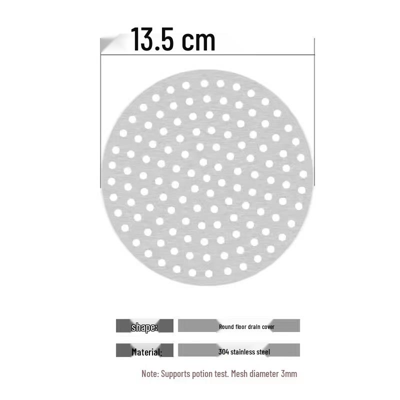 304 Stainless Steel Square Mesh Drain Cover - Anti-Clog Sink and Bathroom Hair Trap