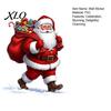 Seasonal Home Decorations Christmas Wall Stickers, Cartoon Santa Claus Carrying Bag Decal, Peel And Stick Easy Application Decors Full of Gifts