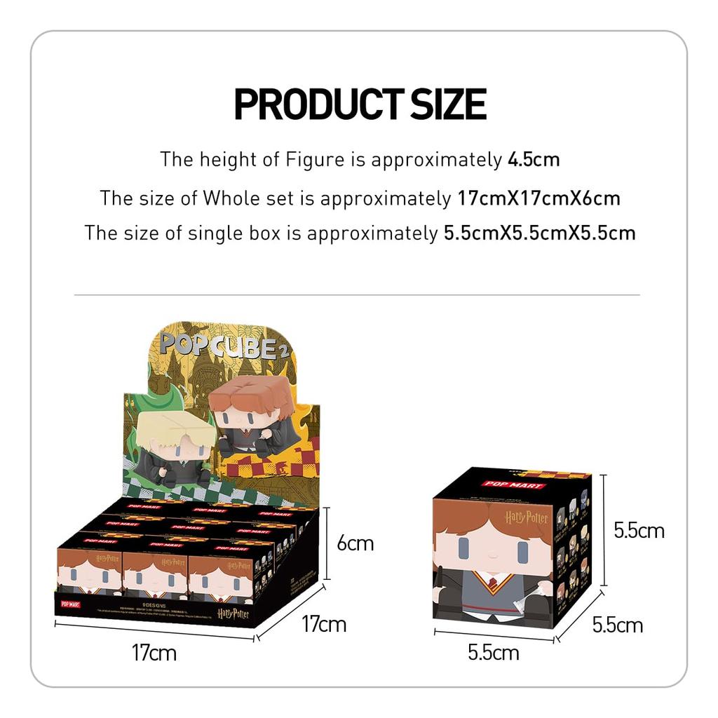 POP MART Harry Potter POP Series Pop Mart Gachapon Blind Box Figure Plastic Model Premium Toy PVC Soft Vinyl Original Character Birthday Gift CUBE-2