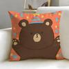 Animal Cute Little Bear Cushion Cover Soft & Easy-Wash Pillow Case – Versatile For Couch, Bed, Travel And Office