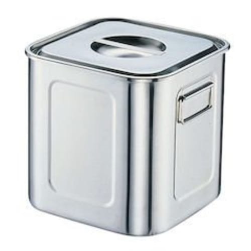 Sanpo Sangyo Deep Square Kitchen Pot (with Handle), 19.5cm, 18-8 Stainless Steel, Japan, AKK06019