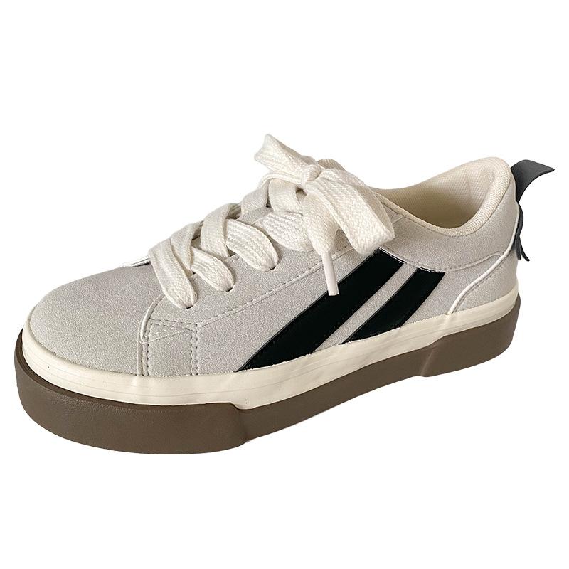 

BE-6796 latex insole/platform bread shoes women s board shoes casual shoes women s shoes 2024 new autumn white shoes 35 серый