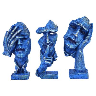 Resin Human Face With Hand On His Mouth Showpiece With Base For Home Decor | Decorative Items For Room | Home Decoration Items Latest