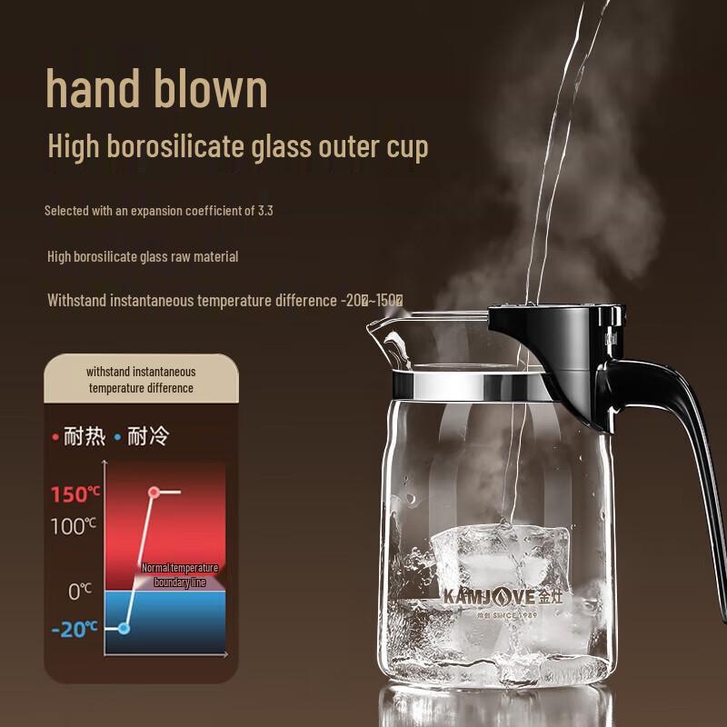 JINZHAO K-200 400ml Glass Press Filter Tea Pot