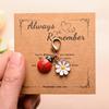 Pack of 10pcs Zinc Alloy Ladybird Daisy Keychain Charm Lightweight Nature Inspired Accessories For Bags Keys