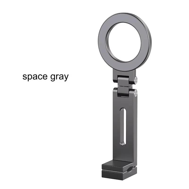 

YTGEE Foldable 360 Rotation Airplane Railway Cell Mobile Bracket Desktop Tablet Bracket Clip Stand Travel Magnetic Phone Holder Insert серый