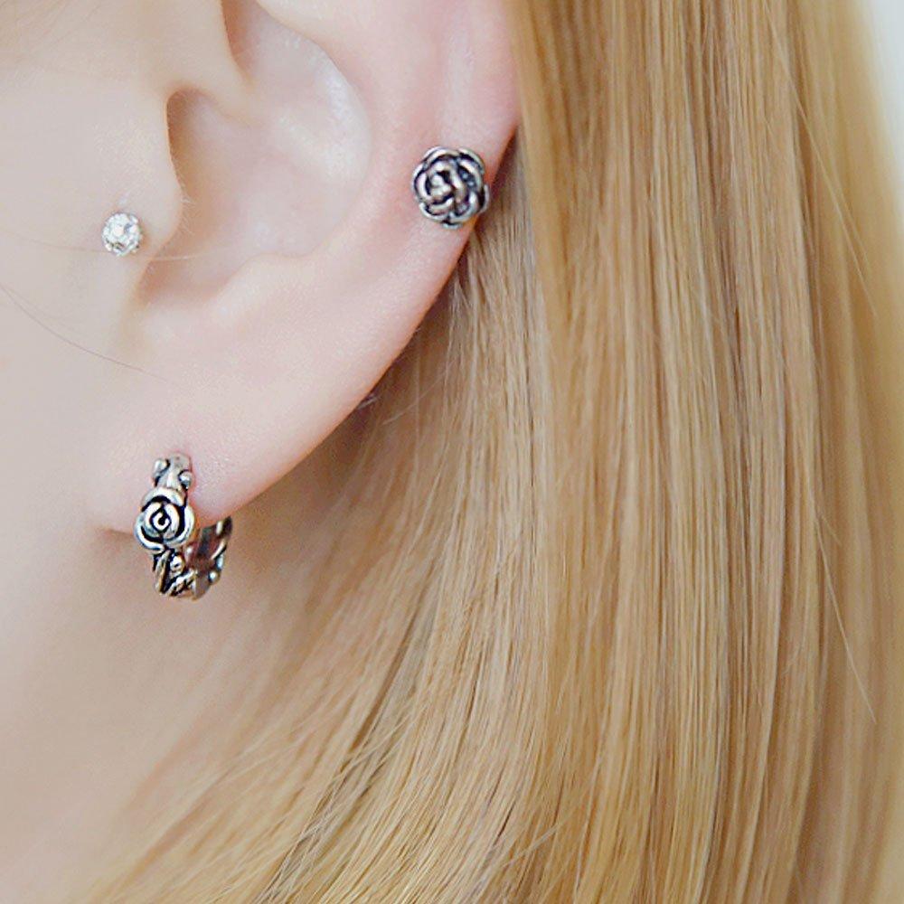[1+1] Surgical Piercing Rose Ring (Single Side)