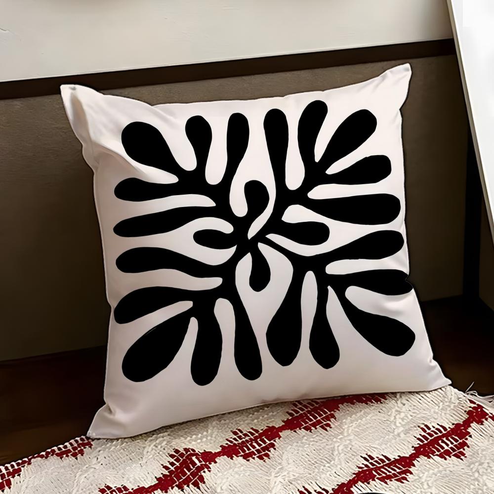 

Classic Modern Flowers Cushion Cover Reversible Soft Durable Pillow Cover Home Car MultiScene Use for Daily Comfort 30X30cm
