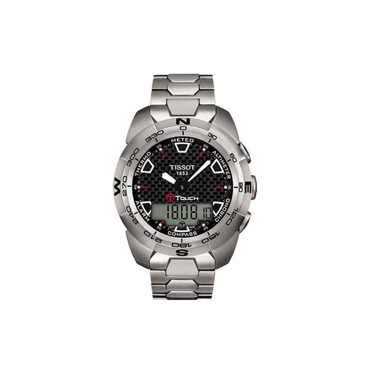 TISSOT  S&eacute;rie T-Touch Mouvement Quartz Montre Intelligente L&eacute;g&egrave;re Montres Homme Noir T013.420.44.201.00 Black Dial