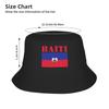Women Bucket Hats Haiti Flag Spring Headwear Lightweight Vacation Fishing Caps  Panama Hat Birthday Gift
